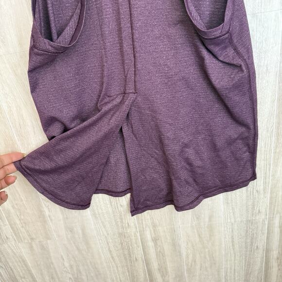 Lululemon Tank Top Women's Size 4 Back Opening Purple Cotton Scoop Neck Gym - Picture 5 of 10